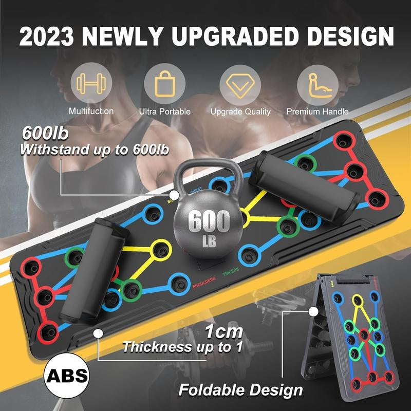 LALAHIGH 26-Hole Push-Up Board:Strength Training,Home Fitness,Workout Equipment,Portable,Targeted Muscle Training,Easy Assembly,Workout Diversity