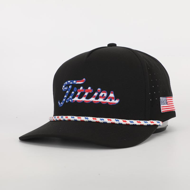 Curves & Clubs - Titties 4Th of July Hat - High Quality USA Hat - Best Funny Gift- Golf Accessories - Golf Gift - Bachelor Party Gift