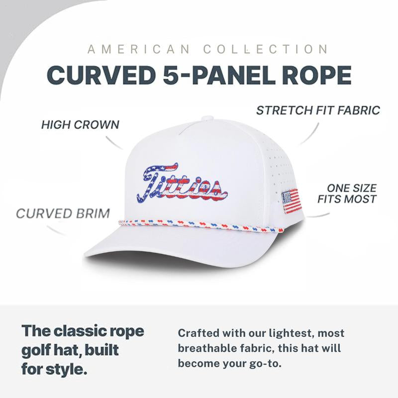 Curves & Clubs - Titties 4Th of July Hat - High Quality USA Hat - Best Funny Gift- Golf Accessories - Golf Gift - Bachelor Party Gift