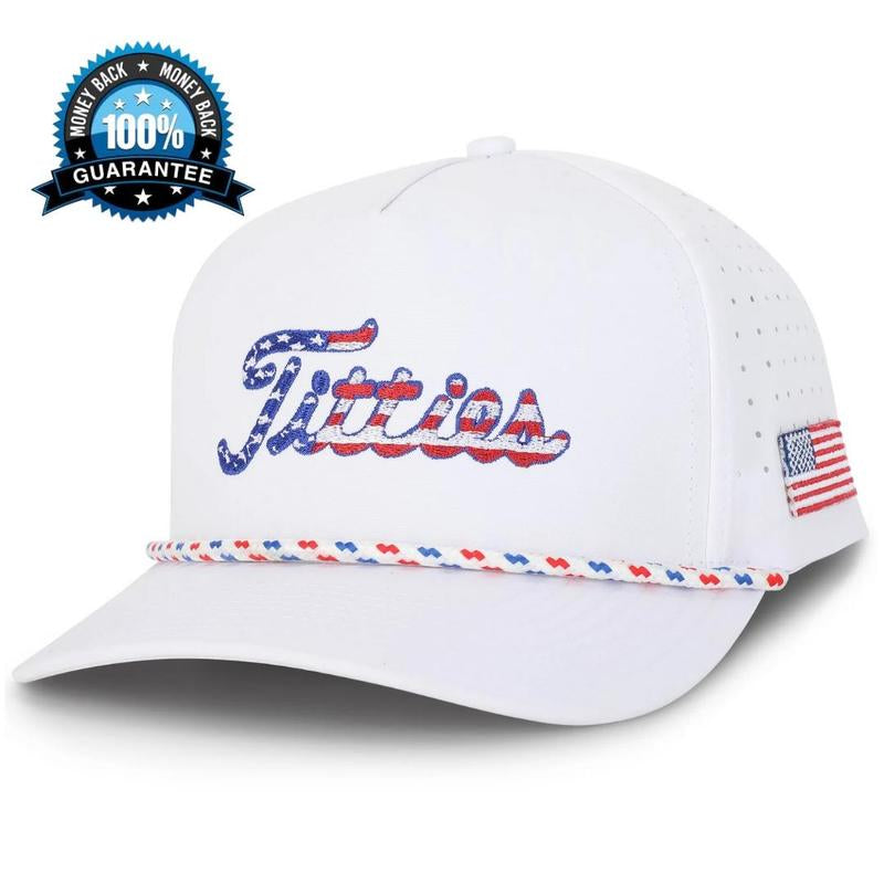 Curves & Clubs - Titties 4Th of July Hat - High Quality USA Hat - Best Funny Gift- Golf Accessories - Golf Gift - Bachelor Party Gift
