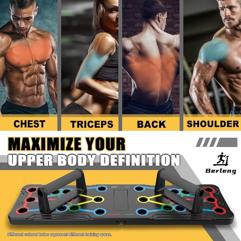 LALAHIGH 26-Hole Push-Up Board:Strength Training,Home Fitness,Workout Equipment,Portable,Targeted Muscle Training,Easy Assembly,Workout Diversity