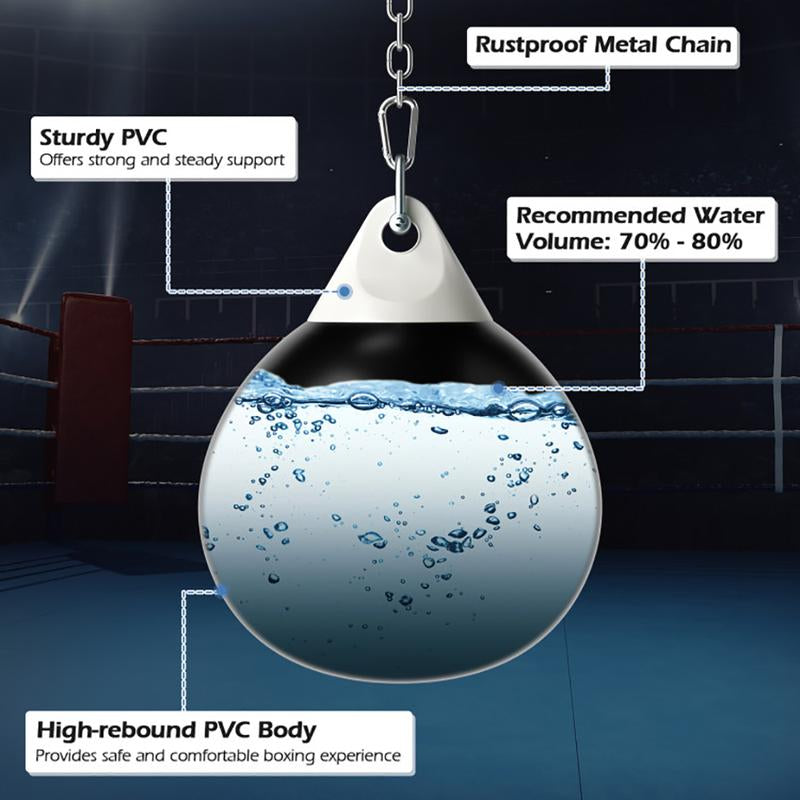 21 Inch Water Punching Bag with Adjustable Metal Chain Body Exercise Boxing Equipment Outdoor & Indoor Training Equipment