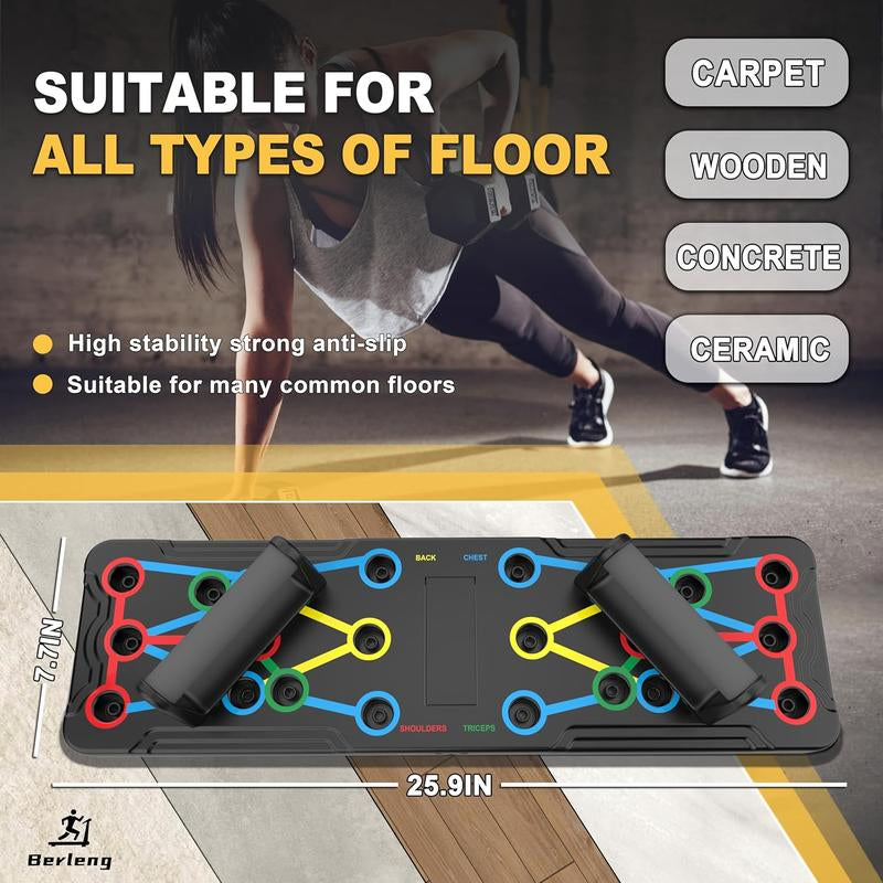 LALAHIGH 26-Hole Push-Up Board:Strength Training,Home Fitness,Workout Equipment,Portable,Targeted Muscle Training,Easy Assembly,Workout Diversity