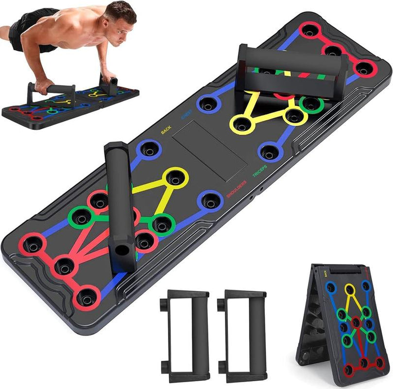 LALAHIGH 26-Hole Push-Up Board:Strength Training,Home Fitness,Workout Equipment,Portable,Targeted Muscle Training,Easy Assembly,Workout Diversity