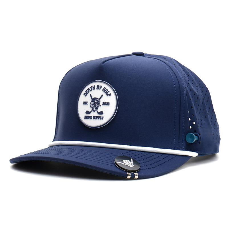 BRIMZ Golf Performance Hat - Tee Holder & Magnetic Ball Marker - Breathable, Sweat & Water Resistant Golfing Snapback Hat