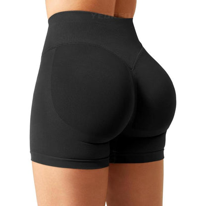DENFY Impact Shorts Hip-Lifting Seamless Fitness Yoga Shorts Compression Impact Shorts Hidden Scrunch Butt Lifting Shorts
