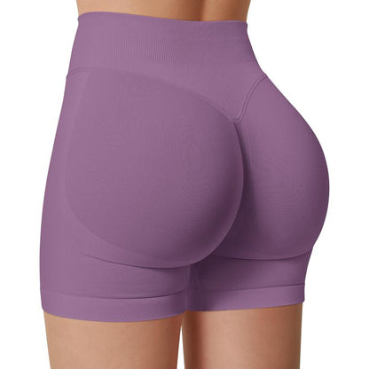 DENFY Impact Shorts Hip-Lifting Seamless Fitness Yoga Shorts Compression Impact Shorts Hidden Scrunch Butt Lifting Shorts