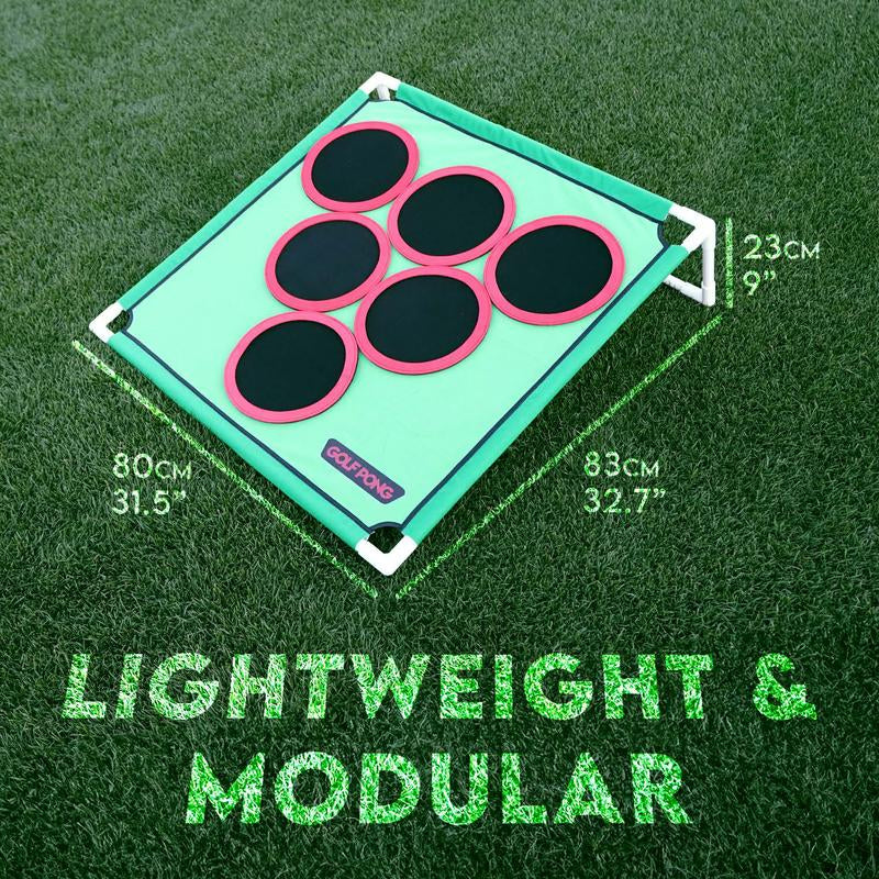 Golf Pong Game Set | Indoor & Outdoor Golf Beer Pong - Includes 16 Velcro Balls, Chipping Mat & Carrying Case | Fun Game for Adults - NO CLUB INCLUDED