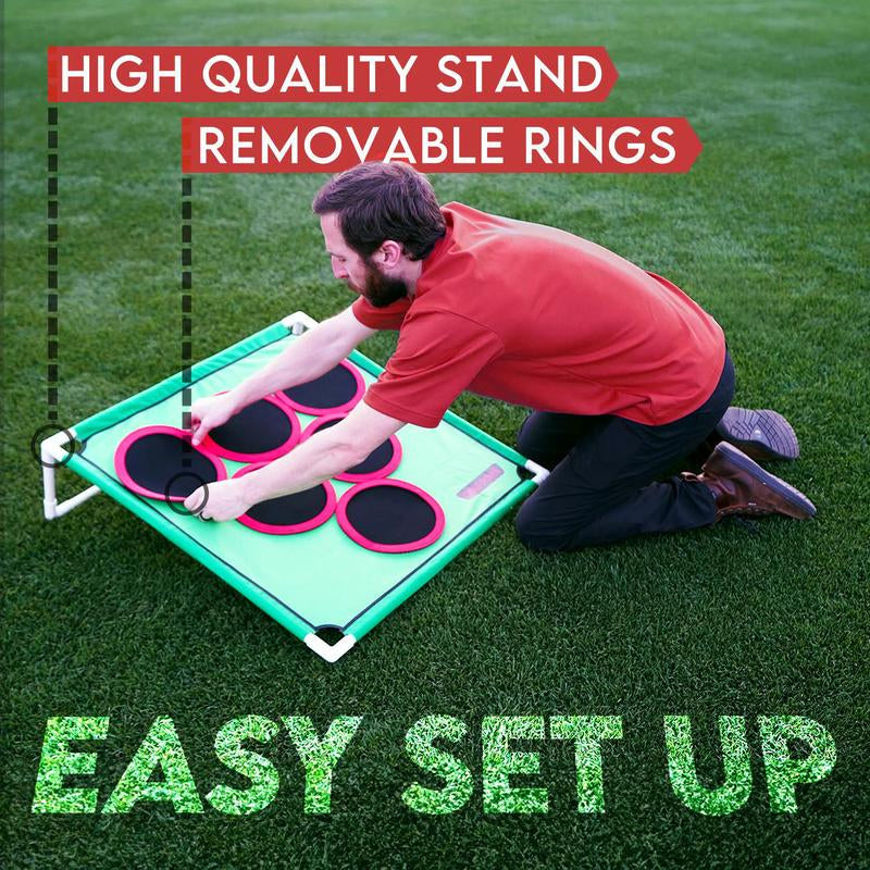 Golf Pong Game Set | Indoor & Outdoor Golf Beer Pong - Includes 16 Velcro Balls, Chipping Mat & Carrying Case | Fun Game for Adults - NO CLUB INCLUDED