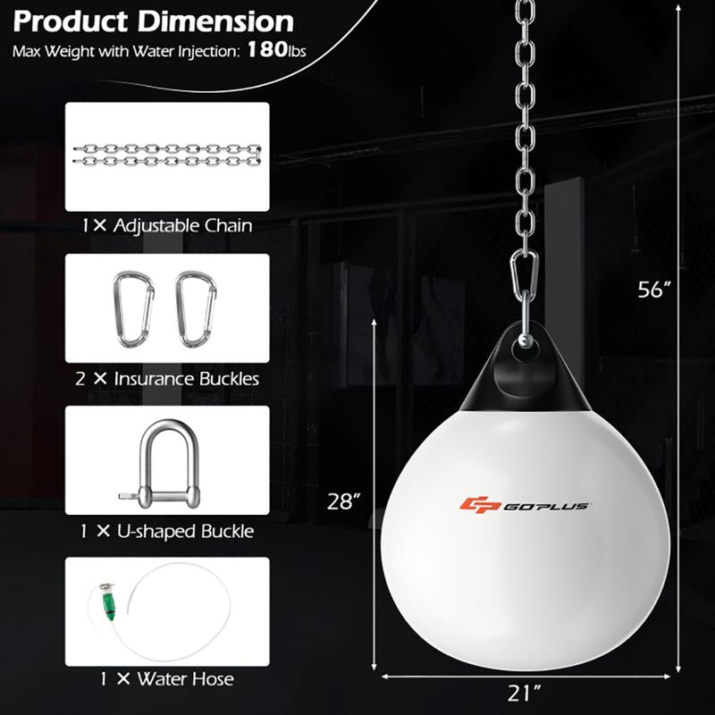 21 Inch Water Punching Bag with Adjustable Metal Chain Body Exercise Boxing Equipment Outdoor & Indoor Training Equipment